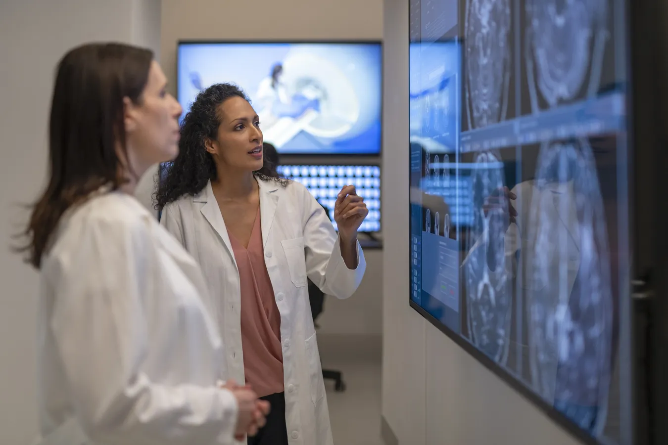 Doctors reviewing medical information