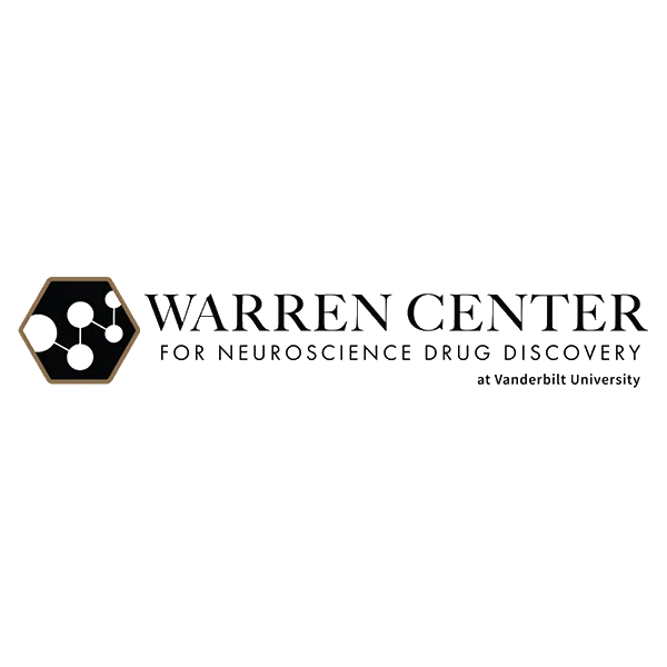 Warren Center for Neuroscience Drug Discovery logo, depicting molecular structure within a hexagon, representing research in drug discovery